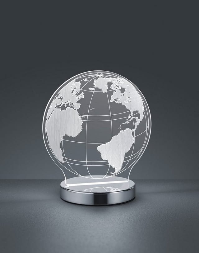 Reality LED Tischleuchte Globe 20 cm x 17,5 cm x 12 cm Chrom
