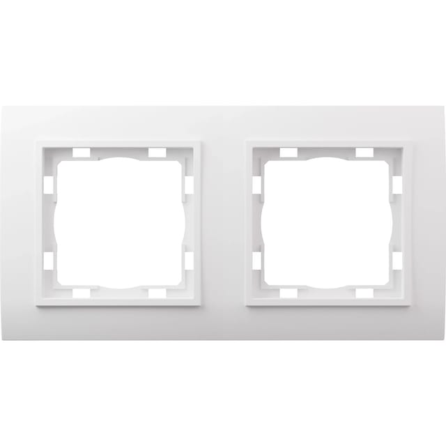 Elektromaterial Abdeckrahmen Vilma 2-fach Weiß