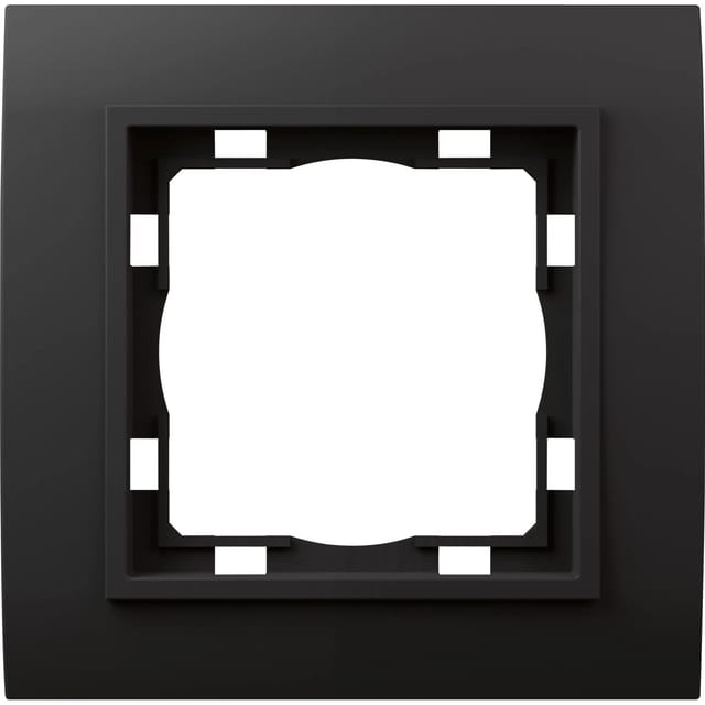 Elektromaterial Abdeckrahmen Vilma 1-fach Schwarz
