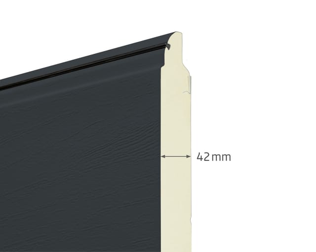 EcoStar Garagen-Sektionaltor 2.375 mm x 2.000 mm Anthrazitgrau