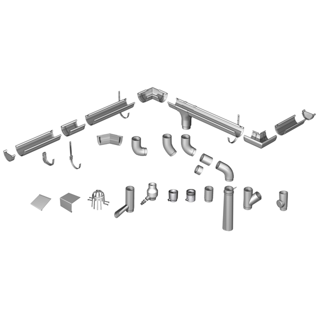 Marley Duplex Rinnenhalter RG 80 verstellbar Braun