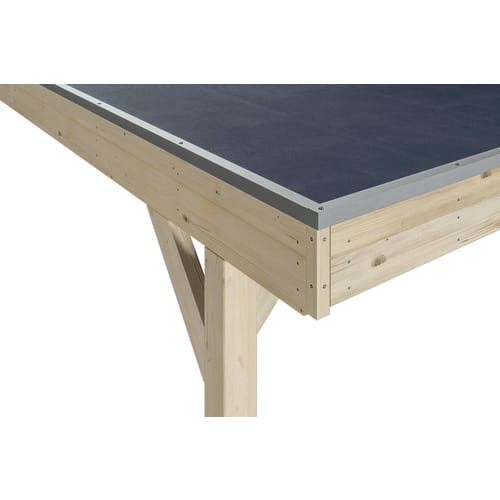 Skan Holz Carport Grunewald 321 cm x 554 cm mit EPDM-Dach Natur