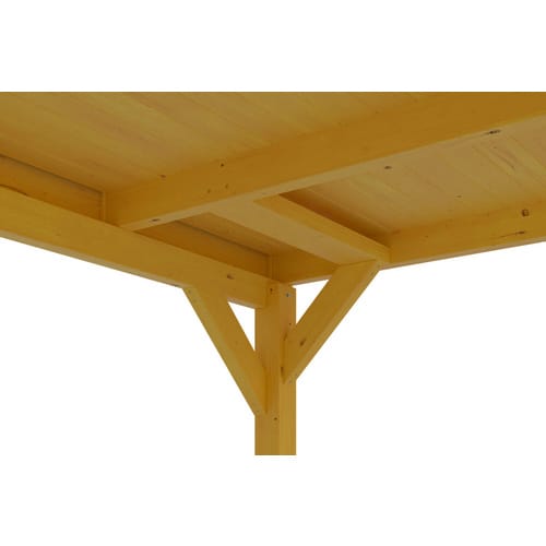 Skan Holz Carport Grunewald 321 cm x 554 cm mit EPDM-Dach Eiche Hell