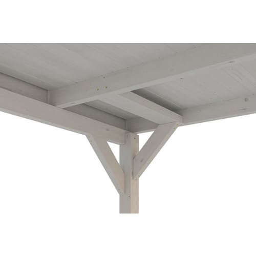 Skan Holz Carport Grunewald 321 cm x 554 cm mit EPDM-Dach Weiß