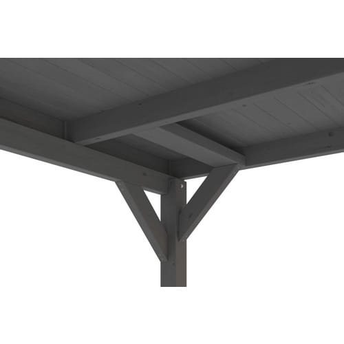 Skan Holz Carport Grunewald 321 cm x 796 cm mit EPDM-Dach Schiefergrau
