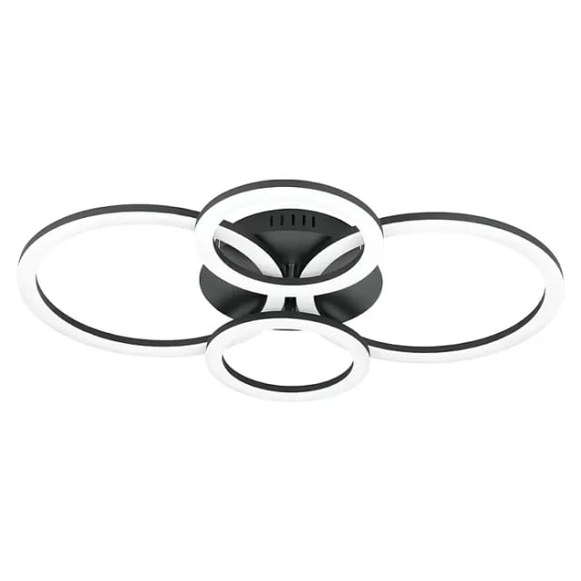Eglo LED-Deckenleuchte Parrapos-Z 61,4 cm x 45 cm Weiß Schwarz