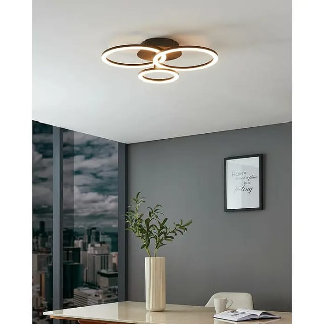 Eglo LED-Deckenleuchte Parrapos-Z 54,5 cm x 44,5 cm Weiß Schwarz