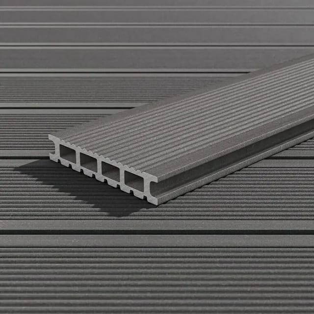 Kovalex WPC Terrassendiele Exklusiv Matt Grau 2,6 cm x 14,5 cm x 300 cm