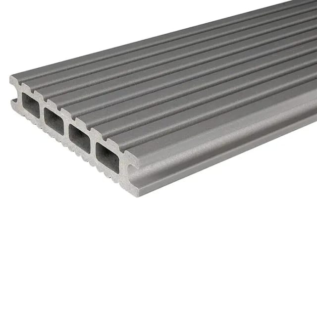 Kovalex WPC Terrassendiele Exklusiv Matt Grau 2,6 cm x 14,5 cm x 400 cm