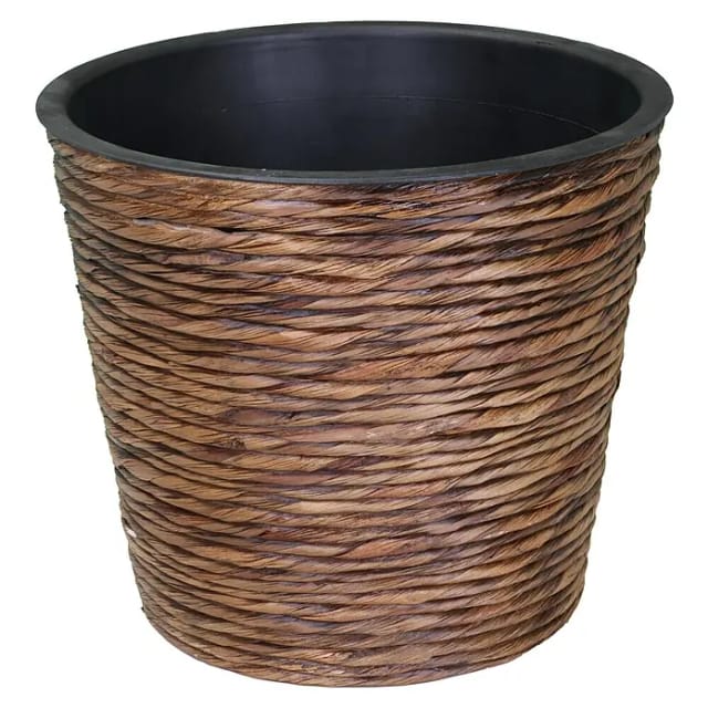 A.H.G. Übertopf mit Wasserhyazinthe Sticking Roll Ø 40 cm x 32 cm Waschbraun