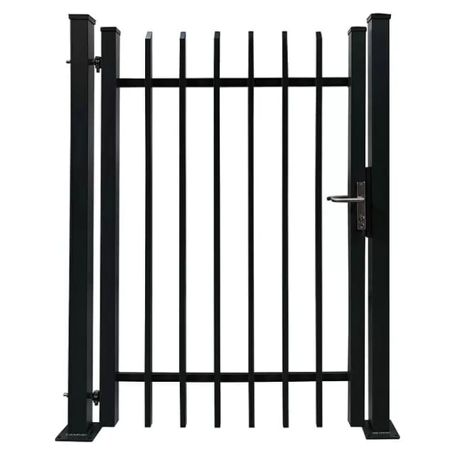 Dekor-Einzeltor Porto mit Bodenplatte zum Aufdübeln 120 cm x 180 cm Anthrazit