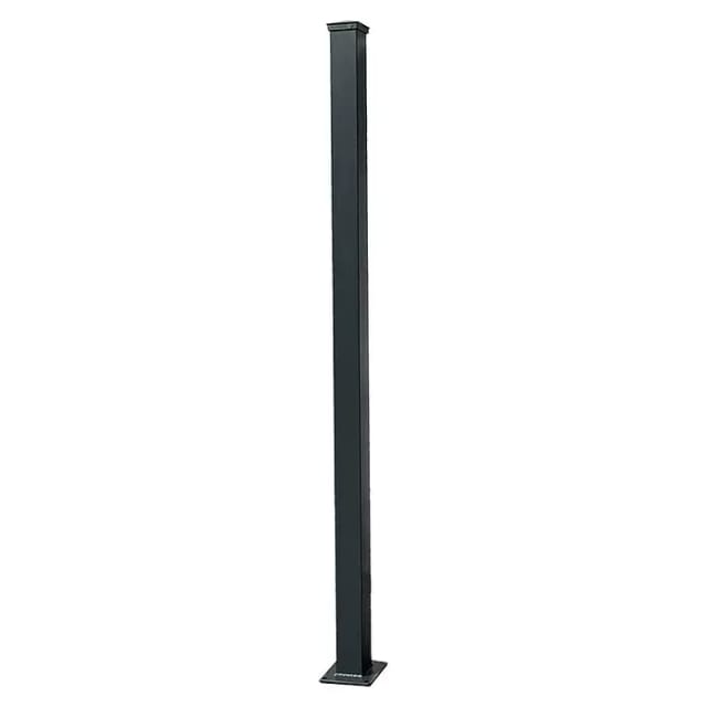 Aluminium-Pfosten für Dekorzäune mit Bodenplatte 7,6 cm x 190 cm Anthrazit