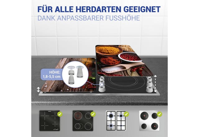 Wenko Herdabdeckplatten Universal Gewürze 2er Set Mehrfarbig
