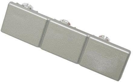 Gardinia Endstück für Flächenvorhangschiene 3-läufig Silber 2-er Pack