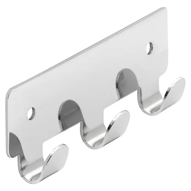 Siro Hakenleiste 1603 Metall Chrom Glänzend Länge 114 mm 3 Haken