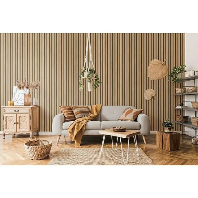 Grosfillex Wandverkleidung Element 3D Optik Linio 260 cm x 37,5 cm Bamboo