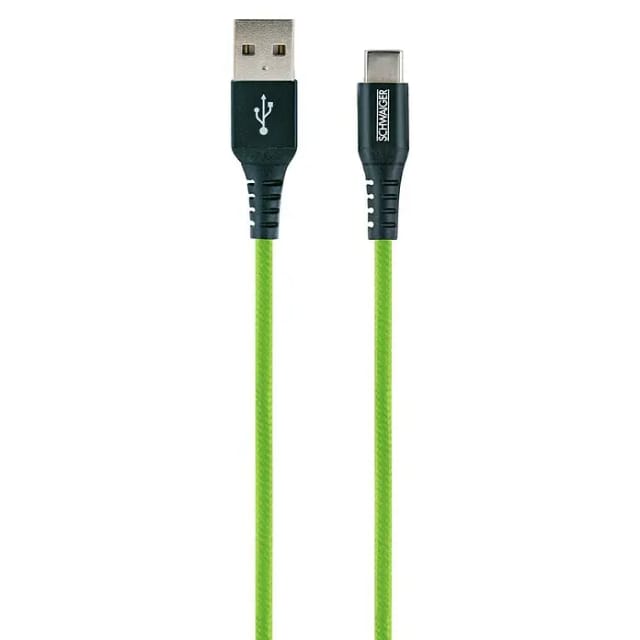 Type C Sync & Ladekabel Giftgrün 1,2 m