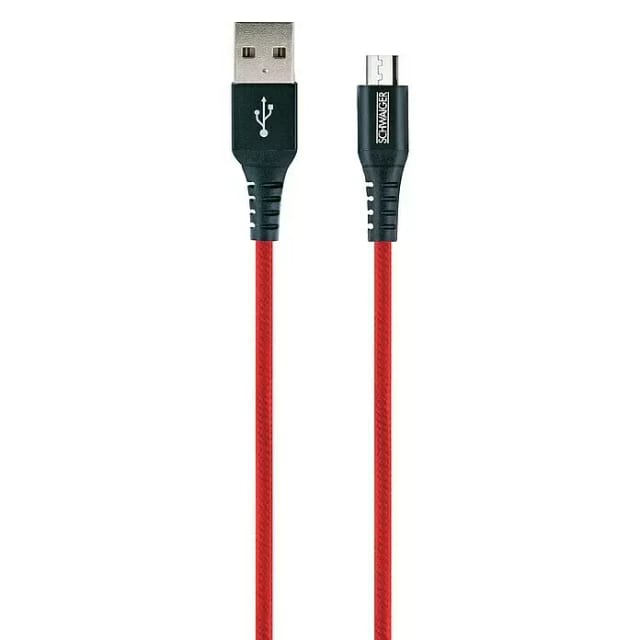 Micro USB Sync & Ladekabel Feuerrot 1,2 m