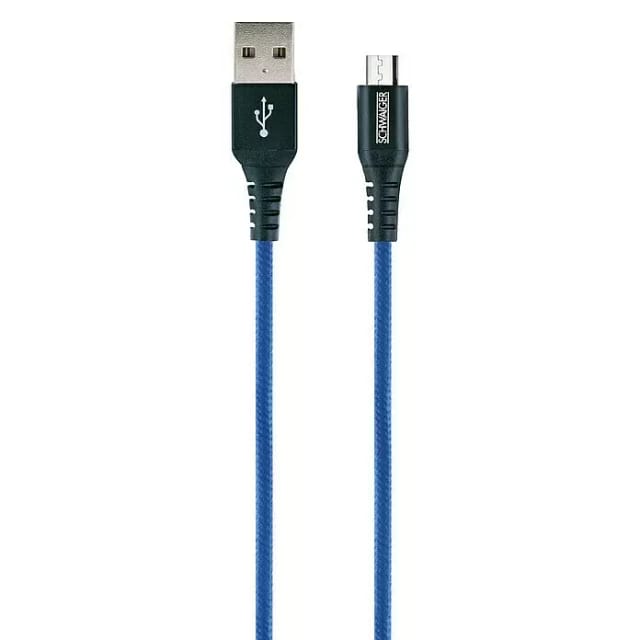 Micro USB Sync & Ladekabel Königsblau 1,2 m