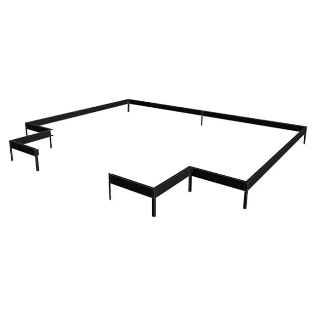 Juliana Fundamentrahmen für Gewächshaus Orangerie 15,1 m² Schwarz