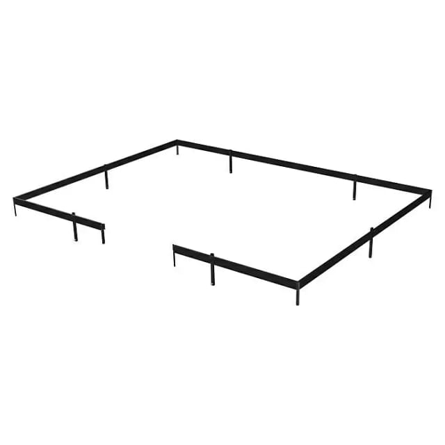 Juliana Fundamentrahmen für Gewächshaus Grand Oase 25,6 m² Schwarz