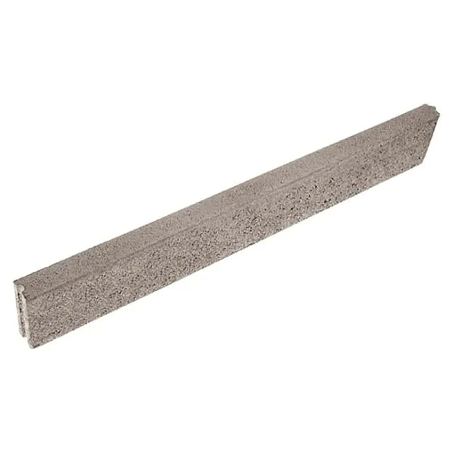EHL Rasenkantenstein Grau abgerundet 100 cm x 15 cm x 5 cm