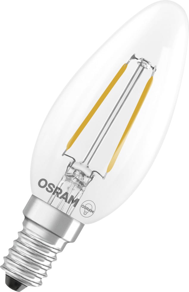 Osram LED-Leuchtmittel E14 Kerzenform 1,8 W 250,m Klar 10 cm x 3,5 cm
