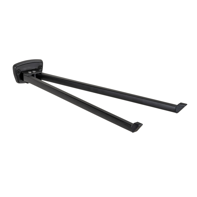Wenko Handtuchhalter Basic mit 2 Armen 8 cm x 5,5 cm x 42 cm Schwarz