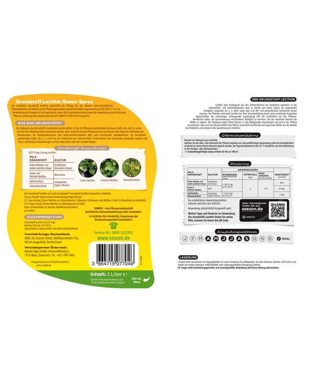 Solabiol Grundstoff Lecithin Rosen-Spray 1,