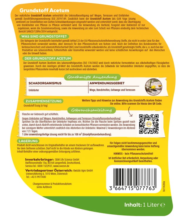 Solabiol Grundstoff Acetum Spray 1,