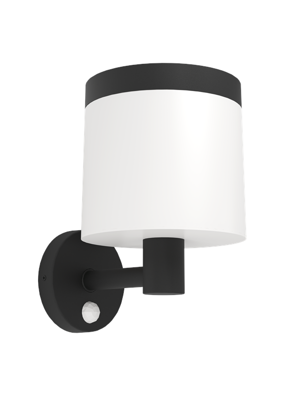 Eglo LED-Solar-Wandleuchte Pantete mit Sensor 21 cm x 15,5 cm Schwarz