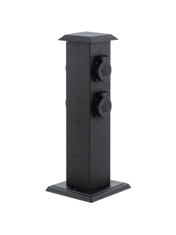 Eglo Gareten Steckdosensäule Park 4 Schwarz 40 cm x 11 cm