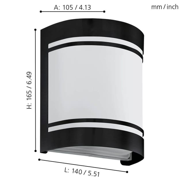 Eglo Außen-Wandleuchte Cerno 1-flammig 16,5 cm x 14 cm Schwarz