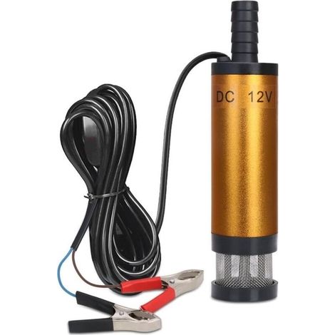 12-v-gleichstrom-ölpumpe (38 Mm), Wasserpumpe Mit Klemme, Für Diesel, Heizöl, Tauchpumpe, Wasser- Und Kraftstoffförderung, Zigarettenanzünderadapter Mit Herausnehmbarem Filter Für Wohnwagen Und Boote