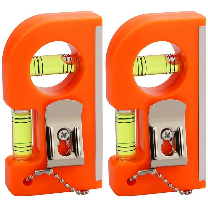 2 Stück Magnetische Mini-präzisionswasserwaagen Für Horizontale Und Vertikale Anwendungen Mit Schlüsselanhänger, 854620 Mm, Kleine Magnetische Wasserwaage Für Regale Und Rahmen