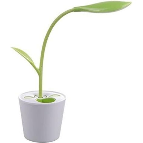 Usb-led-nachttischlampe Mit 3 Leuchtmodi, Ideal Zum Lesen, In Origineller Pflanzenform, Beruhigend Und Grün, Multifunktional, Reduziert Die Augenbelastung
