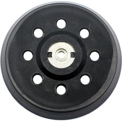 Schleifteller Mit 125 Mm Durchmesser – 8 Löcher Für Metabo-schleifmaschinen – Mittelharte Oberfläche Für Ebene Und Gewölbte Flächen – Elastische Materialien – 631220000