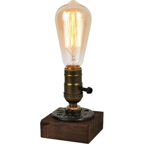 Vintage Steampunk Tischleuchte Für E26-glühbirne – Industrielles Eisendesign – 9 X 9 X 13 Cm – 180 Cm Langes Kabel – Kompatibel Mit Edison-glühbirnen