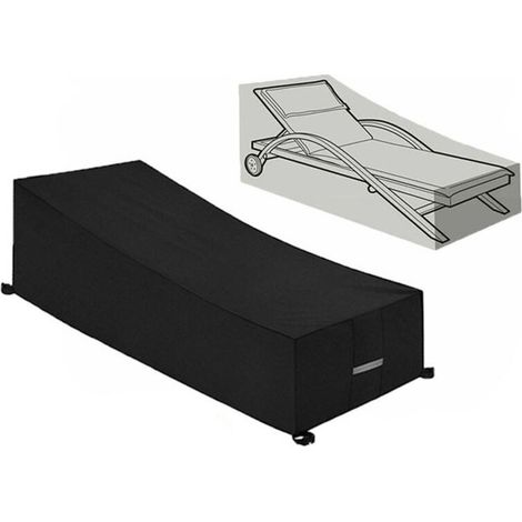 Wasserdichte 210d-sonnenliegenabdeckung – Uv-beständig, Winddicht, Maße 210 X 75 X 40/80 Cm – Inklusive 4 Befestigungsgurten – Versaillesfr