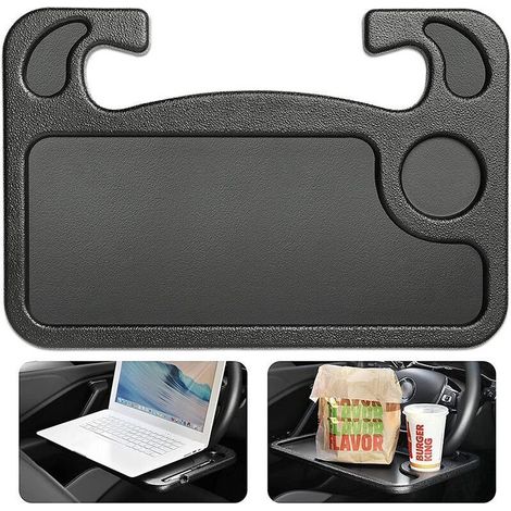 Tragbarer Autotisch, Multifunktionaler Lenkradtisch, Ess-/arbeits-/trinktablett, Getränkehalter, Laptopständer Fürs Auto, Lenkradständer