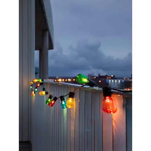 Konstsmide LED-Lichterkette Outdoor Biergarten 20 Birnen Bunt