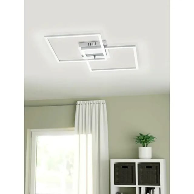 Eglo LED-Deckenleuchte Palmaves 1 Alu-gebürstet 6 cm x 41,5 cm Weiß