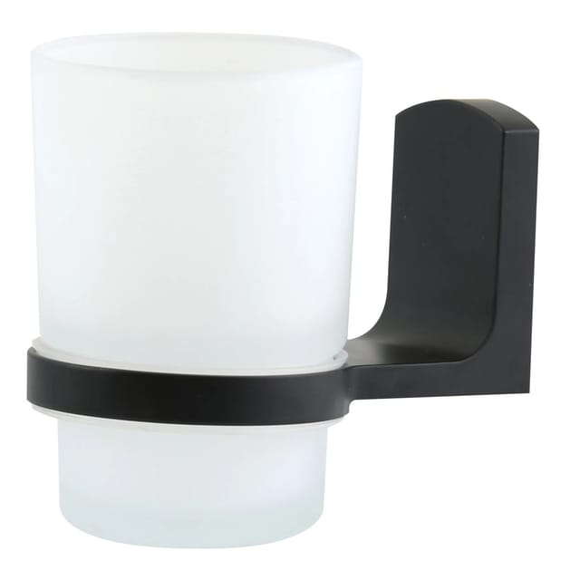 Spirella Glasbecher Taku 6,6 cm x 10,3 cm x 9,5 cm Schwarz Matt