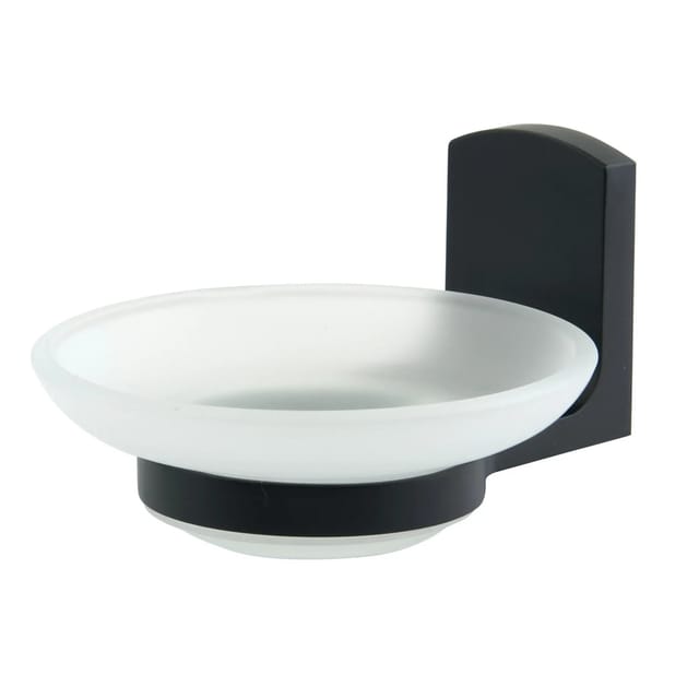 Spirella Seifensschale Taku 10,8 cm x 10,8 cm x 6,8 cm Schwarz Matt