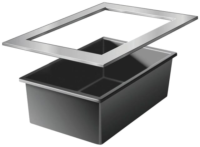 Ubbink Rahmen für Becken Quadra Inox Deco Edelstahl matt Silber 120 x 83 cm
