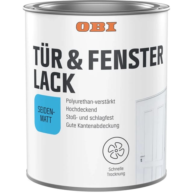 OBI Fenster- und Türenlack Weiß seidenmatt 375 ml