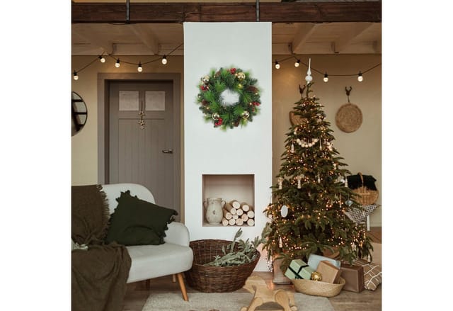 Näve Outdoor LED Weihnachtskranz Noel Gold