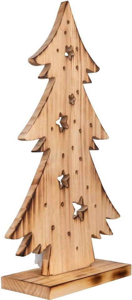 Näve Outdoor LED Weihnachtsdeko Holz Tannenbaum 47 cm
