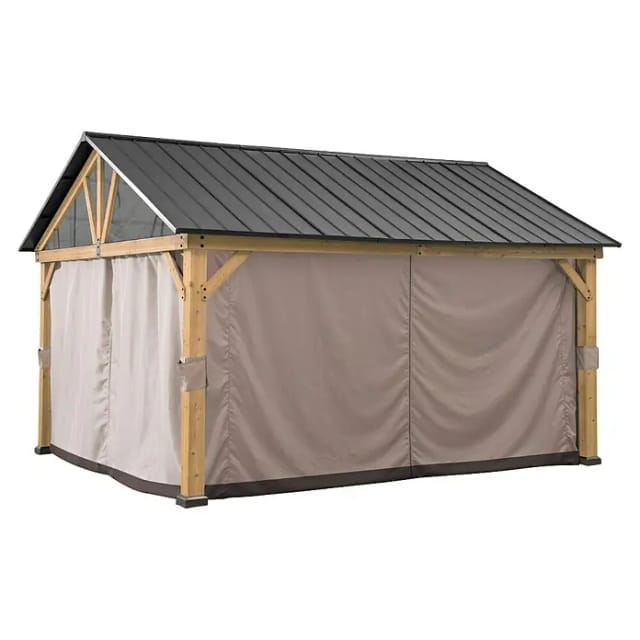 Sunjoy Vorhang für Zedernholz Gazebo 404 cm x 465 cm