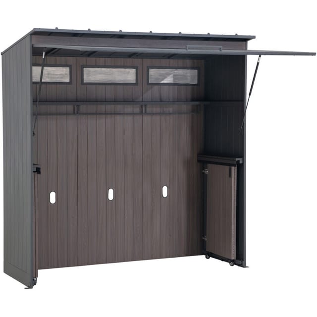 Sunjoy Gartenhaus Mambo für Outdoor Küche 94 cm x 220 cm Anthrazit
